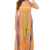 Iaspis Maxi Dress -Cheap New Bikini World Store 023 356G Apparel Dress Beige Blue Front