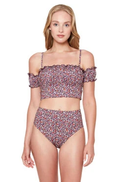 Sanctuary Garden Off Shoulder Crop Bandeau Bikini Top -Cheap New Bikini World Store 104099 RETG 166703