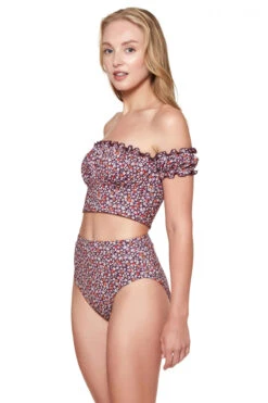 Sanctuary Garden Off Shoulder Crop Bandeau Bikini Top -Cheap New Bikini World Store 104099 RETG 166705