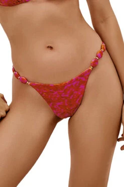 Lizzy Beaded Tab Side Brazilian Bikini Bottom