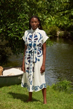 Valerie Kaftan Dress -Cheap New Bikini World Store 123D07 Apparel Dress Scrolls Marine Lifestyle1