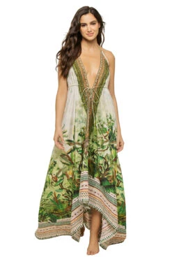 Tropical Dream Halter Maxi Dress