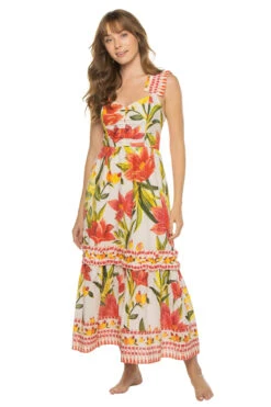 Farm Rio Cashew Garden Maxi Dress