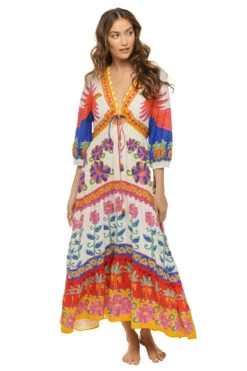 Farm Rio Vivid Garden Maxi Dress
