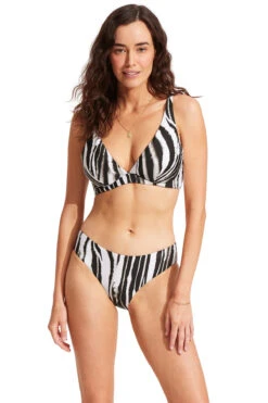 Seafolly Longline Banded Triangle Bikini Top