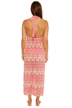 Serafina Crochet Halter Maxi Dress -Cheap New Bikini World Store 3666035 Apparel Dress Multi Back