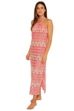Serafina Crochet Halter Maxi Dress -Cheap New Bikini World Store 3666035 Apparel Dress Multi Side