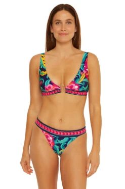 India Garden M-Wire Banded Halter Bikini Top
