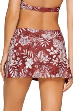 Sporty Swim Skirted Hipster Bikini Bottom -Cheap New Bikini World Store 40BHAWHI Bikini Bottom Hawaiian Hideaway Back