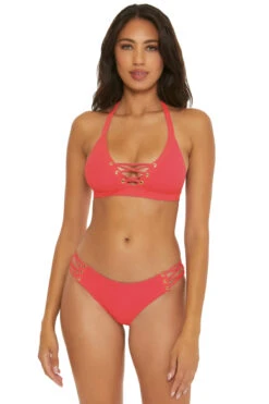 Keira Halter Banded Bikini Top