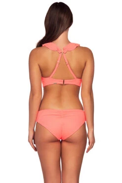 Willa Wireless Bralette Bikini Top ( D+ Cup) -Cheap New Bikini World Store 546TNEOCO Bikini Top Neon Coral Back2