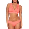 Willa Wireless Bralette Bikini Top ( D+ Cup) -Cheap New Bikini World Store 546TNEOCO Bikini Top Neon Coral Front