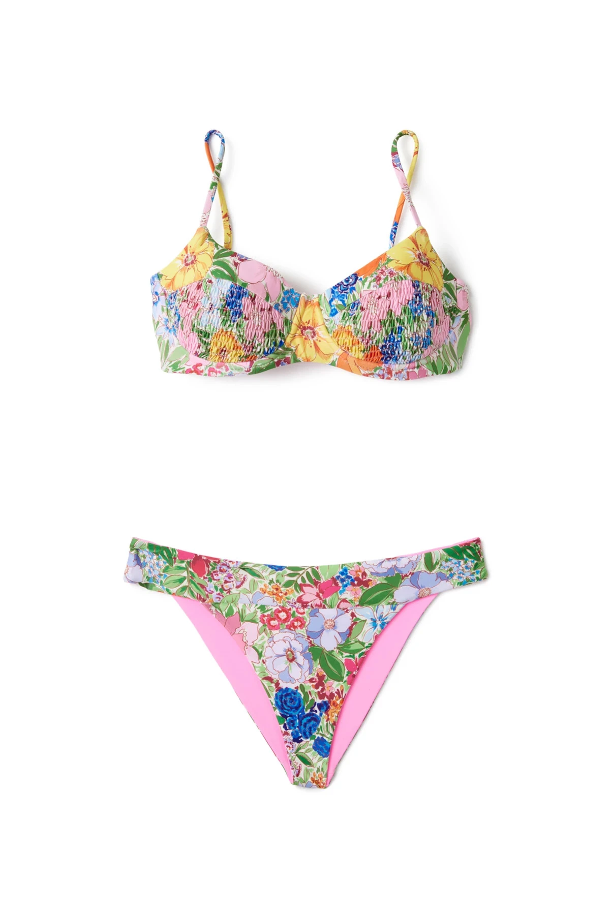 Henley Smocked Underwire Bikini Top 5 Henley Smocked Underwire Bikini Top - Image 3