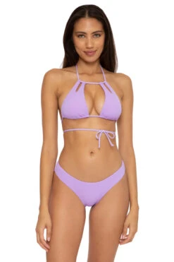 Malia Sliding Halter Bikini Top -Cheap New Bikini World Store 969027 Bikini Top Iris Front2