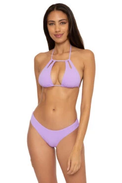 Malia Sliding Halter Bikini Top -Cheap New Bikini World Store 969027 Bikini Top Iris Front3