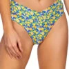 Delfina V Front High Waist Bikini Bottom -Cheap New Bikini World Store B325BLIMON Bikini Bottom Limone Front