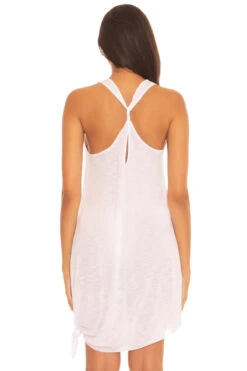 Tie Side Scoop Mini Dress -Cheap New Bikini World Store BEC MULTI WHITE Sundresses Back 103447