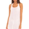 Tie Side Scoop Mini Dress -Cheap New Bikini World Store BEC MULTI WHITE Sundresses Front 103447