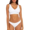 Brooke Banded Bralette Bikini Top (D+ Cup) -Cheap New Bikini World Store BEC WHITE WH Tops Front 100207