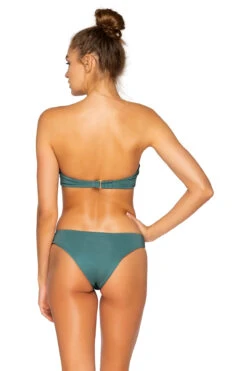 Barbados Bandeau Bikini Top -Cheap New Bikini World Store BSW GREEN DARSA Tops Back 100269