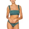 Barbados Bandeau Bikini Top -Cheap New Bikini World Store BSW GREEN DARSA Tops Front 100269