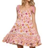 Floral Ruffle Mini Dress