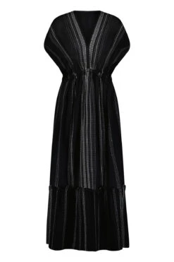 Leliti Plunge Maxi Dress -Cheap New Bikini World Store CRW2302C1 Apparel Dress Black Laydown