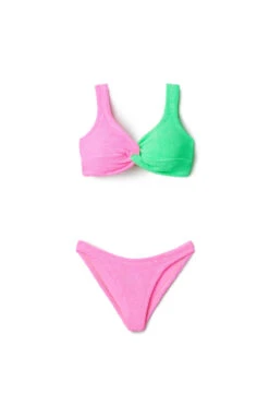 Duo Chelsea Two Piece Bikini Set -Cheap New Bikini World Store DUO CHELSEA Bikini Set Bubblegum Lime Laydown