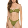 Gloria Two Piece Bikini Set -Cheap New Bikini World Store GLORIA BIKINI Bikini Top Metallic Moss Front