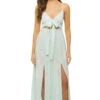 Cutout Maxi Dress -Cheap New Bikini World Store JM11101 Apparel Dress Aqua Jungle Palm Front