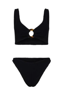 Julia Two Piece Bikini Set -Cheap New Bikini World Store JULIA BIKINI Bikini Set Black Laydown