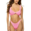 Juno Two Piece Bikini Set -Cheap New Bikini World Store JUNO Bikini Set Bubblegum Pink Front