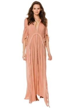 Athena Full Length Goddess Gown -Cheap New Bikini World Store KASIA PINK ROS Sundresses Front2 91611