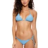 Metallic Sliding Triangle Bikini Top -Cheap New Bikini World Store L72121P Bikini Top Powder Blue Front