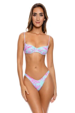 Textured Balconette Underwire Bikini Top