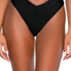 Daphne Banded High Waist Bikini Bottom -Cheap New Bikini World Store L731BBLAOU Bikini Bottom Black Out Front