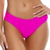 Seamless Ruched Hipster Bikini Bottom -Cheap New Bikini World Store L76052P Bikini Bottom Pink Orchid Front
