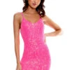 Sequin Mini Dress -Cheap New Bikini World Store R737S53 Apparel Dress Pink Front