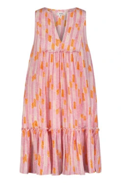 Gigi Bib Mini Dress -Cheap New Bikini World Store RW2373 Apparel Dress Multi Pink Laydown