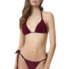 Mila Sliding Triangle Bikini Top -Cheap New Bikini World Store SAA 760R Bikini Top Sangria Front