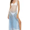 Alana Maxi Dress -Cheap New Bikini World Store SBL 1088T Apparel Dress Sea Blue Front