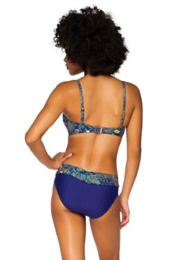 Iconic Twist Underwire Bandeau Bikini Top (D+ Cup) -Cheap New Bikini World Store SST BLUE DRSC Tops Back 100289