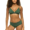 Marysia Santa Clara Scallop Bralette Bikini Top -Cheap New Bikini World Store ST092 Bikini Top Kelp Front