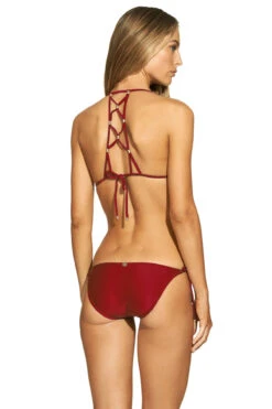 Lucy Sliding Triangle Bikini Top -Cheap New Bikini World Store VIX RED RD Tops Back 92705