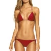 Lucy Sliding Triangle Bikini Top -Cheap New Bikini World Store VIX RED RD Tops Front 92705