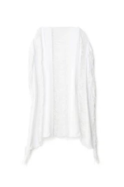 Fringe High Neck Tunic -Cheap New Bikini World Store WAT 427T Apparel Dress White Laydown
