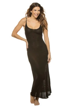 Linen Sweater Maxi Dress