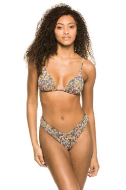 Cooper Smocked Sliding Triangle Bikini Top